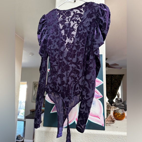 Free People Intimately Magic Hour Velvet Burnout Bodysuit - Picture 8 of 9